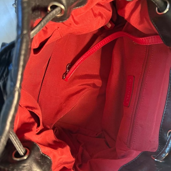 CHANEL Matelasse Backpack Bag Leather Logo Black - Picture 10 of 12